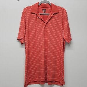 Snake Eyes Polo Shirt Dry 18 Orange Stripe Mens XL Performance